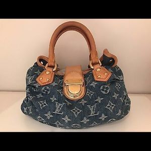 Louis Vuitton Denim Pleaty Handbag